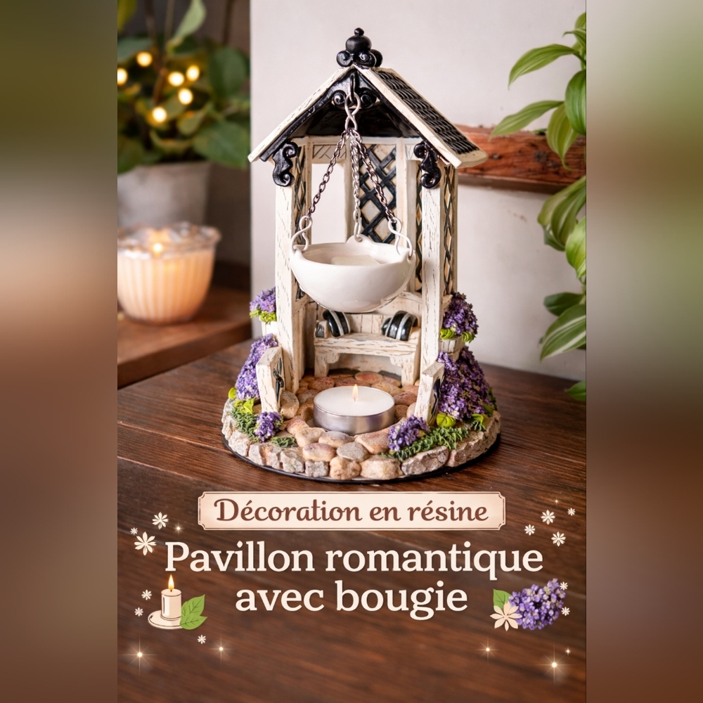 Beautiful resin decoration in the shape of a small pavilion/garden.